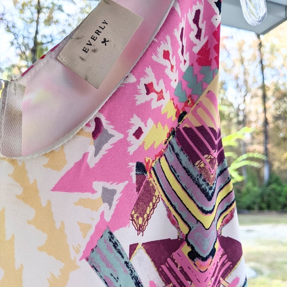 Anthropologie Everly Pink Sleeveless Shift Dress. Size Small. - Picture 4 of 16